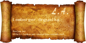 Lemberger Angyalka névjegykártya